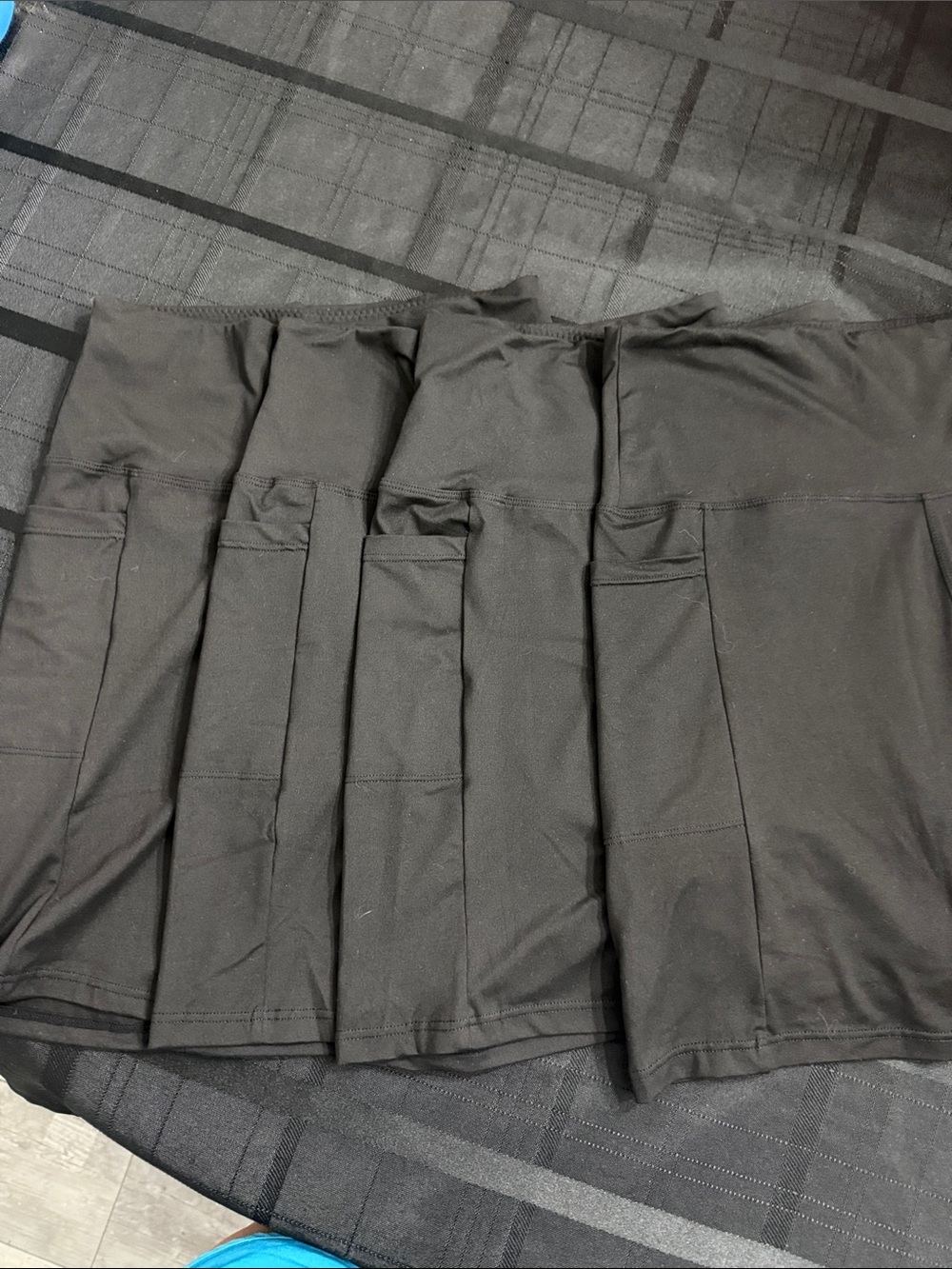 Black biker shorts with pockets 4 pack